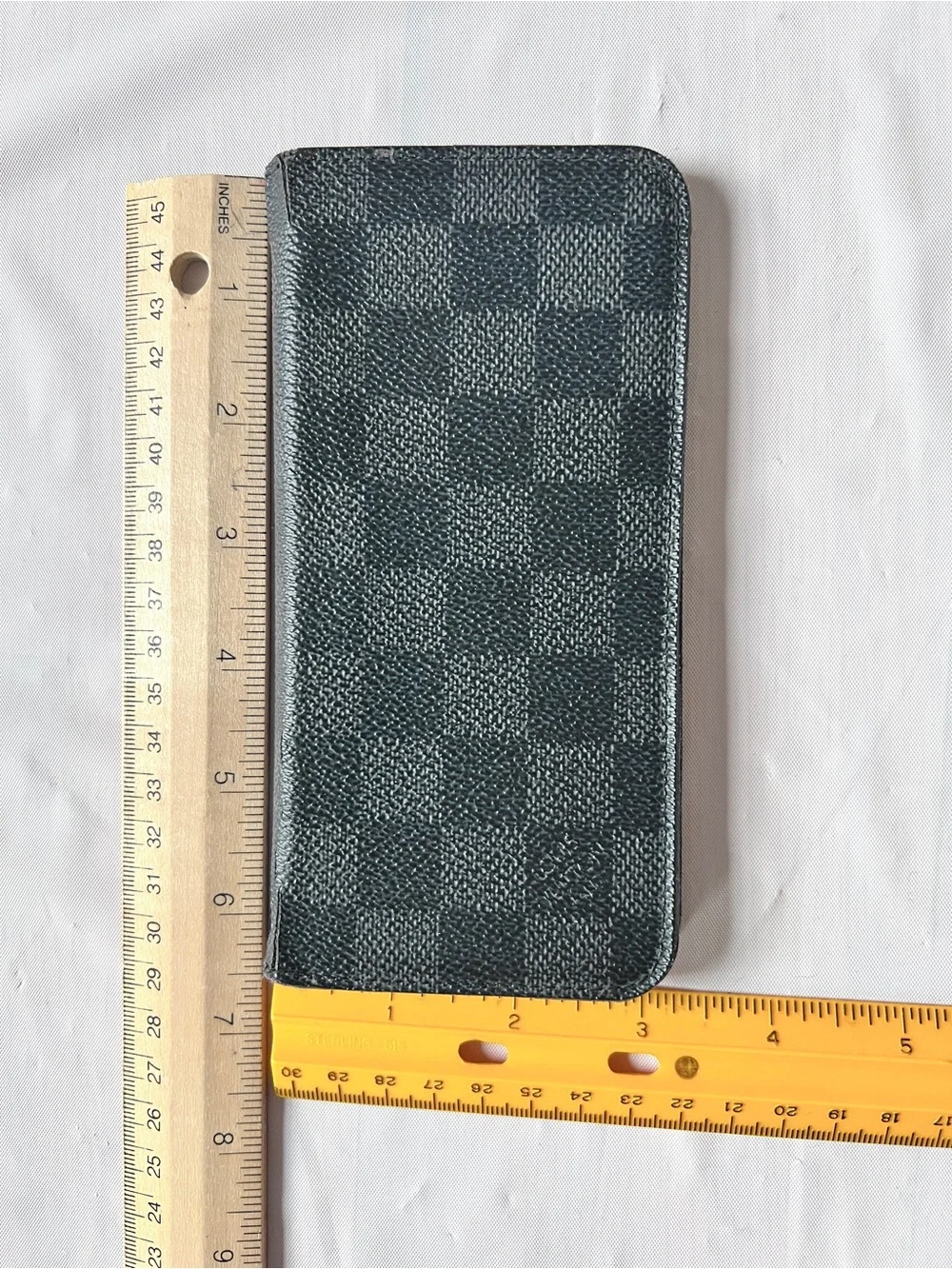 Louis Vuitton Damier Graphite Canvas Phone Folio Case black grey